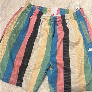 Kappa Red and Pink Athletic Shorts Vibrant Design